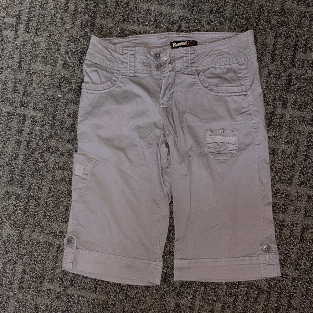 Revo Gray Bermuda Shorts Casual Fit